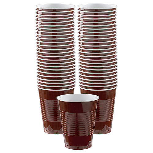 Chocolate Brown Plastic Cups 18oz | 50ct