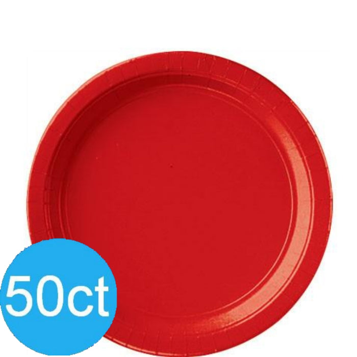 Apple Red 8.5'' Paper Plates | 50ct