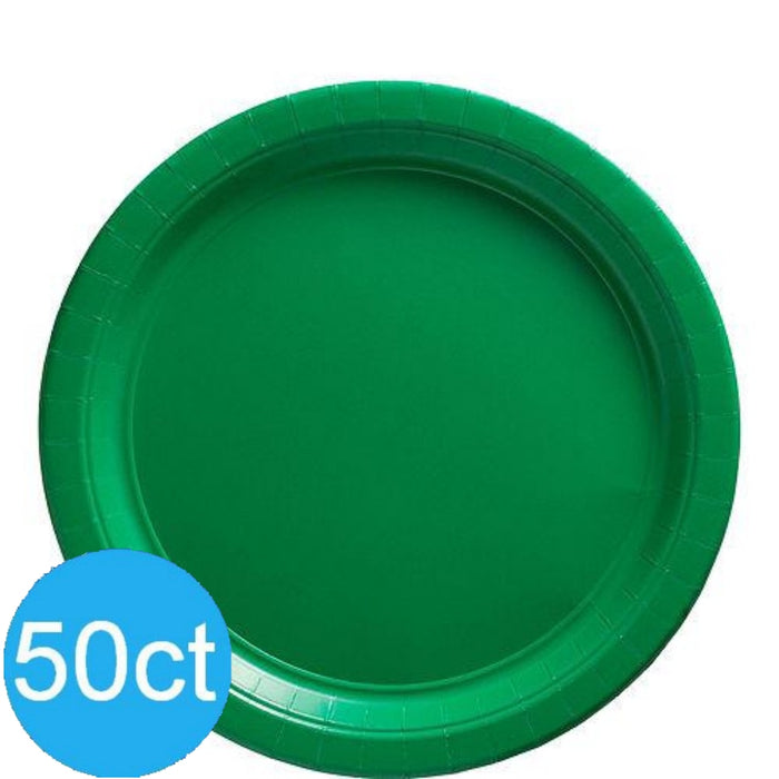 Festive Green Lunch Paper Plates 8.5" | 50ct
