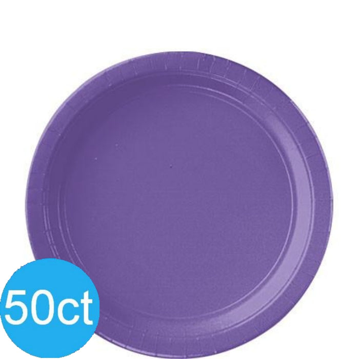 New Purple Lunch Paper Plates 8.5" | 50ct