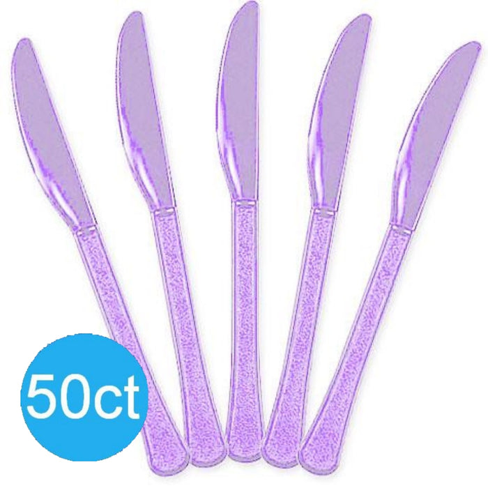 Lavender Heavy Duty Plastic Knives | 50ct