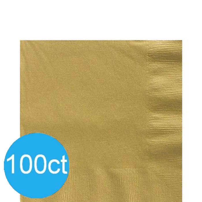 Gold Lunch Napkins | 100ct