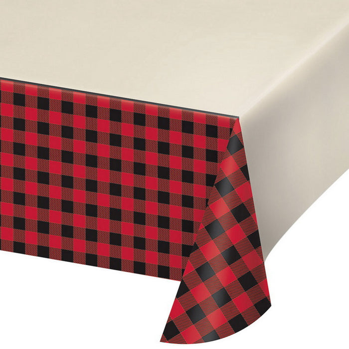 Western Lumberjack Plaid Table Cover 54" x 102" | 1 ct