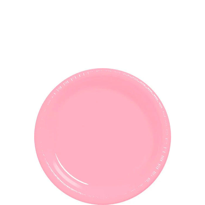 New Pink 7'' Plastic Plates | 50ct