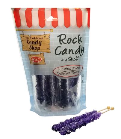 ESPEEZ Rock Candy On A Stick Purple-Grape | 8pcs
