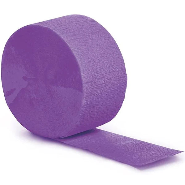 Amethyst Purple Crepe Paper Streamer 81ft  | 1ct