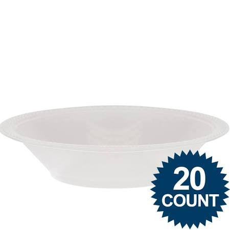 Plastic Bowls, Clear 7" x 3" |20 ct