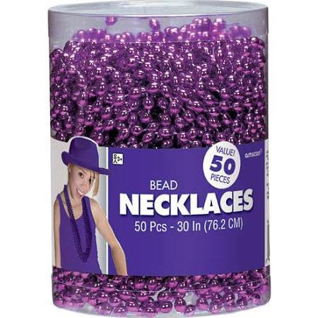Purple Beaded Necklaces | 50ct