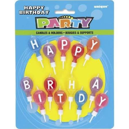 Happy Birthday Balloon Candles | 13ct