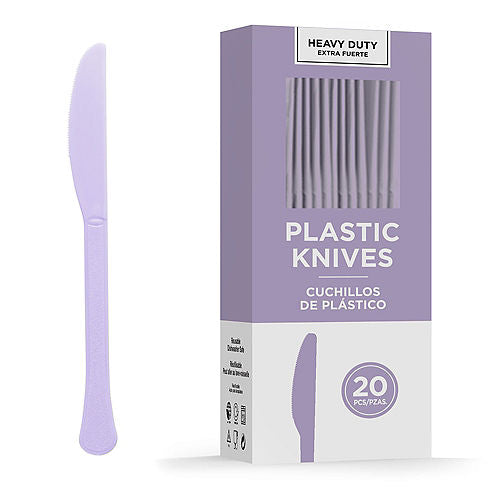 Lavender Heavy Duty Plastic Knives | 20ct