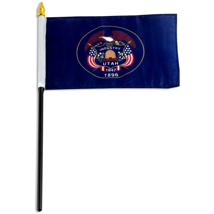 Utah Flag with Stick | 4" x 6"