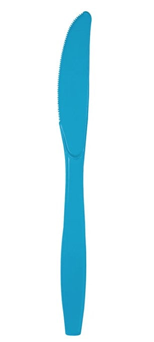 Turquoise Plastic Knives | 24 ct