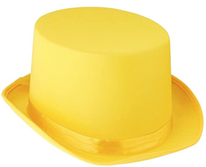 Yellow Satin Sleek Top Hat | 1ct