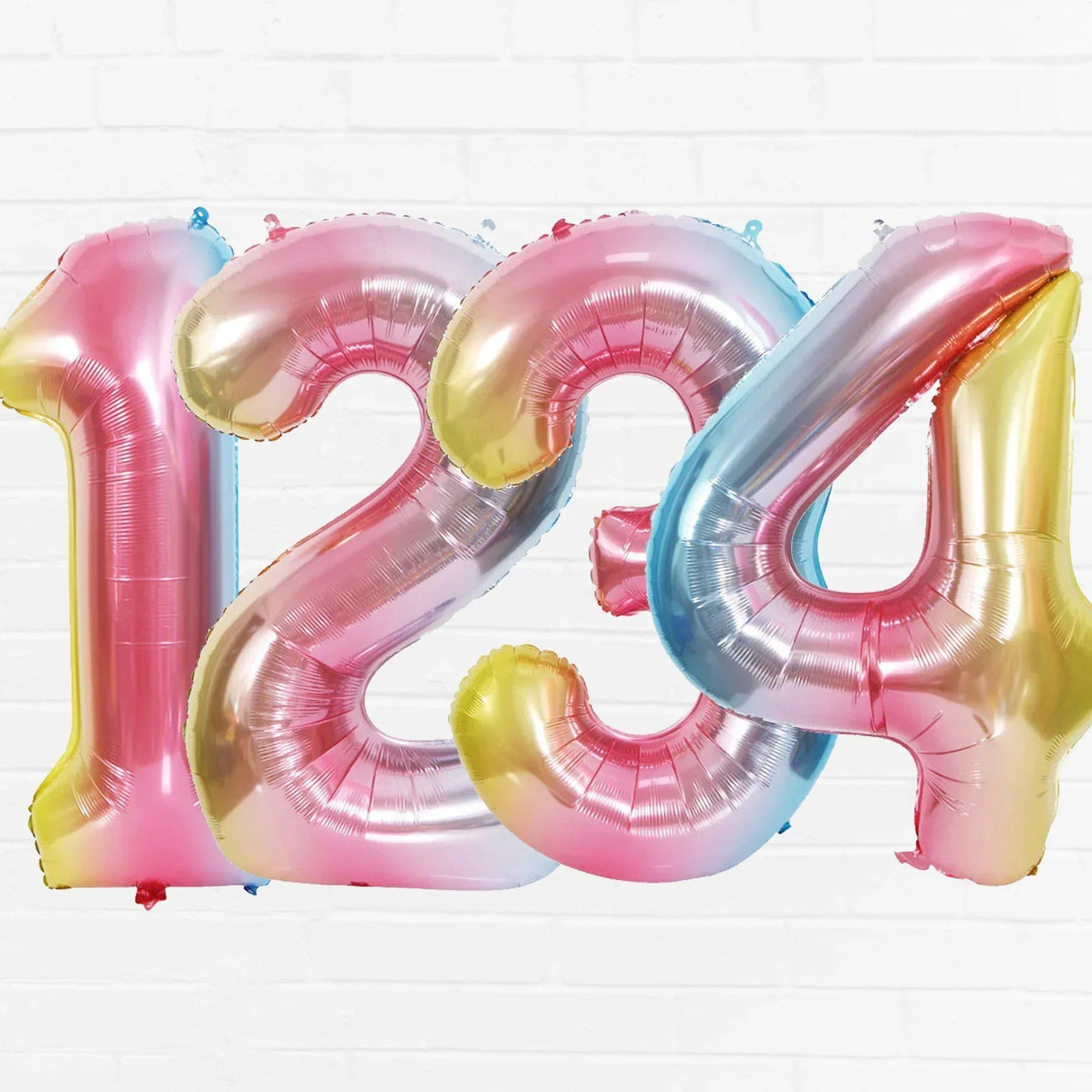 Rainbow Number Balloons - Zurchers