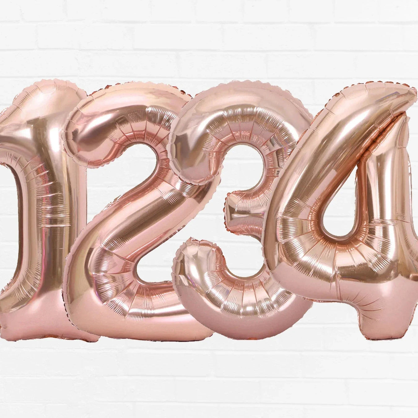 Rose Gold Balloon Numbers - Zurchers