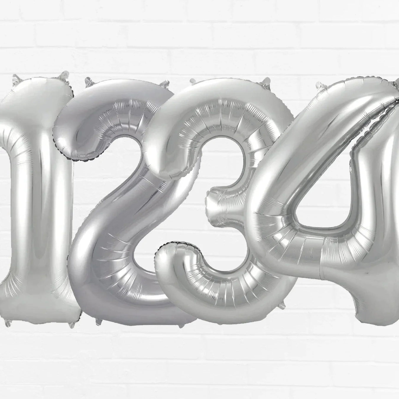 Silver Number Balloons - Zurchers
