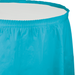 Bermuda Blue Plastic Tableskirt | 1ct