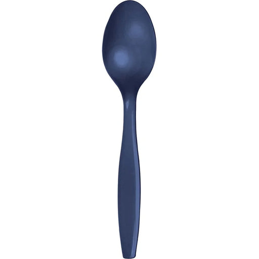 Navy Plastic Spoons | 24ct - Zurchers