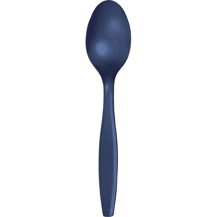 Navy Plastic Spoons | 24ct - Zurchers