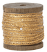10 Yard 1/2"W Cotton Metallic Ribbon on Wood Spool, Gold Color | 1ct - Zurchers