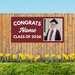 Grad in Color Custom Congrats Banner Name and Photo 2'x4' | 1ct