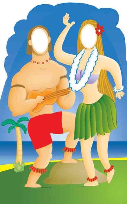 Hawaiian Couple Lifesize Stand - In *Made to order - please allow 10 - 14 days for processing* - Zurchers