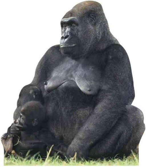 Gorilla Mom and Child Lifesize Standup *Made to order - please allow 10 - 14 days for processing* - Zurchers