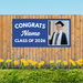 Grad in Color Custom Congrats Banner Name and Photo 2'x4' | 1ct