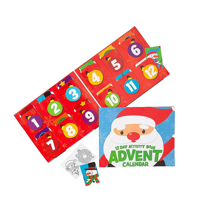 A picture of a 12 day activity book advent calendar.