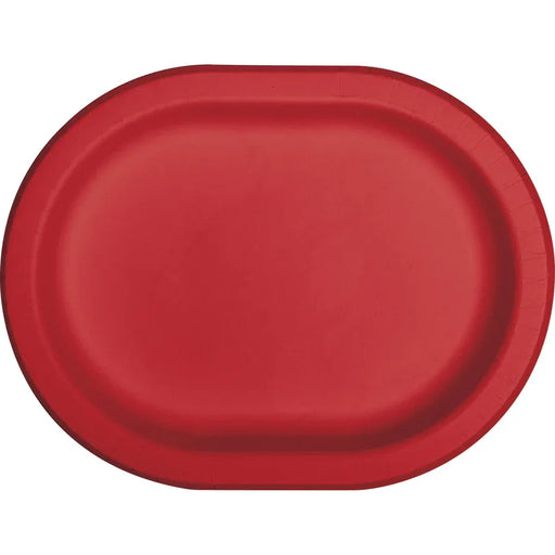 Red Oval Platter 12" | 8 ct - Zurchers