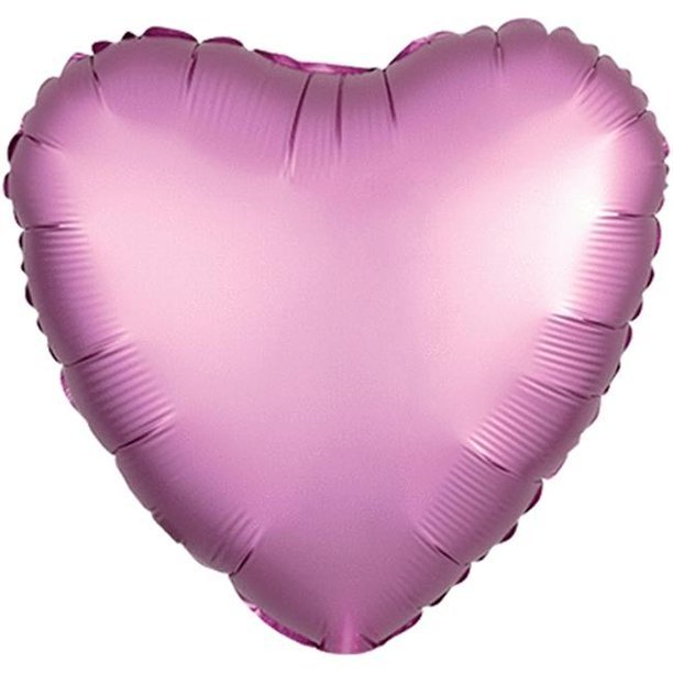 Flamingo - Pink Satin Luxe Heart Balloon 18" | 1ct - Zurchers