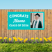 Grad in Color Custom Congrats Banner Name and Photo 2'x4' | 1ct