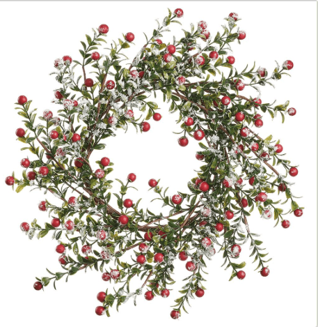 14" Snowed Berry Wreath Red | 1ct - Zurchers