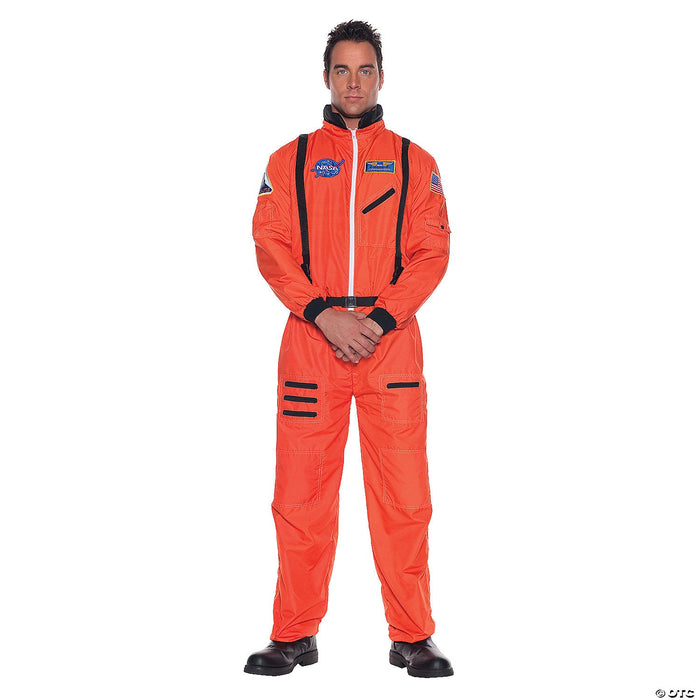 Adults Orange Astronaut Costume – One Size | 1ct - Zurchers