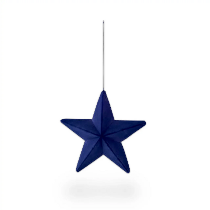 Blue Hanging Flocked Star 14.5" | 1 ct - Zurchers