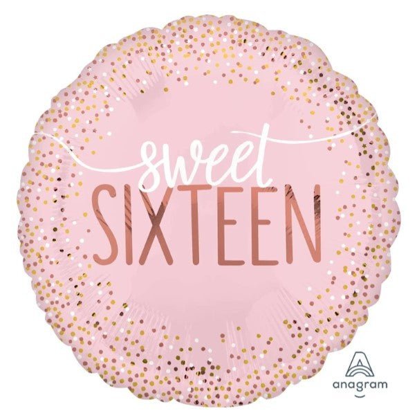 Sixteen Blush Mylar Balloon 18" | 1ct - Zurchers