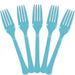 Caribbean Blue Plastic Forks | 20ct - Zurchers