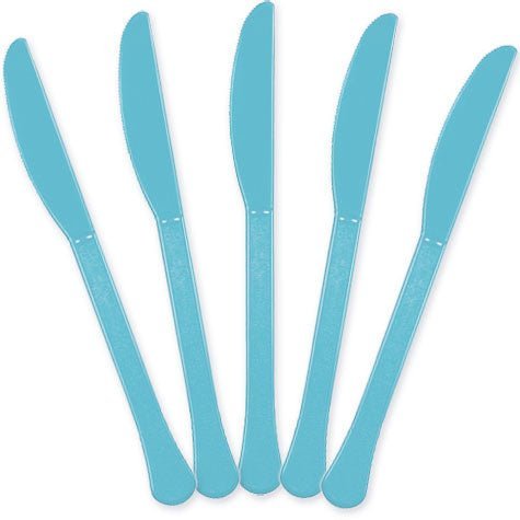 Caribbean Blue Plastic Knives | 20ct - Zurchers