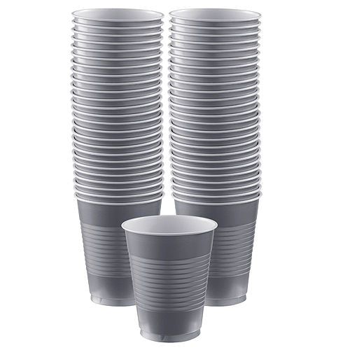 Silver Plastic Cups, 18oz | 50ct - Zurchers