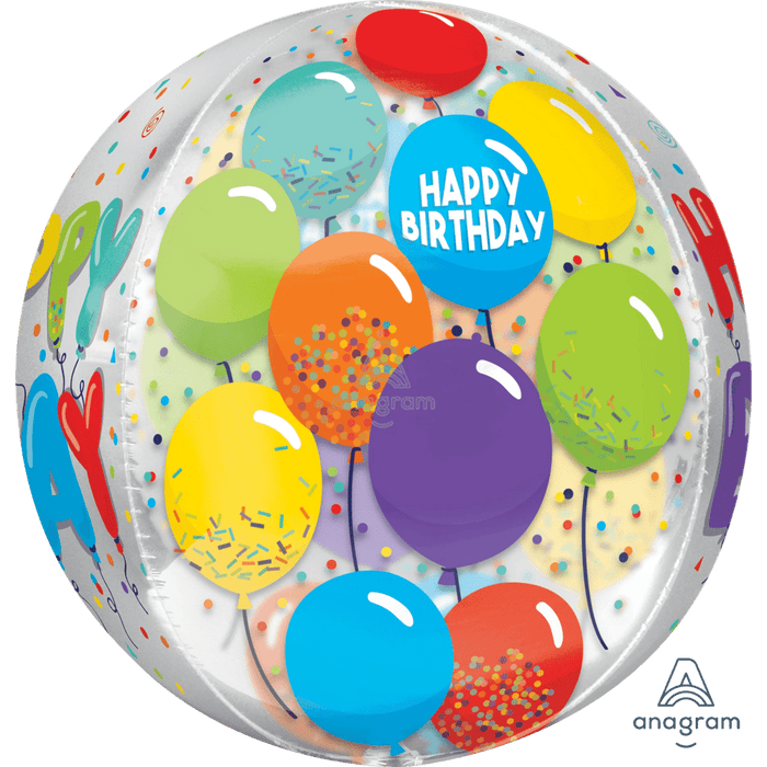 15in Birthday Celebration Orbz Balloon | 1ct - Party Supplies
