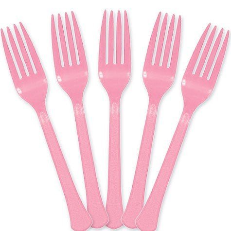 New Pink Plastic Forks | 20ct - Zurchers