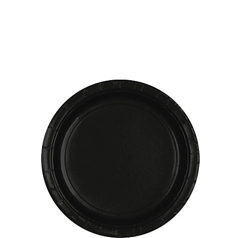 Black 6.75'' Paper Plates | 20ct - Zurchers