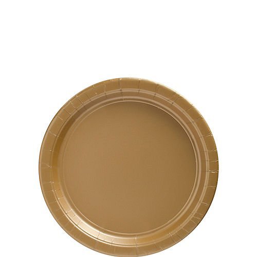 Gold Dessert Paper Plates 6.75" | 20ct - Zurchers