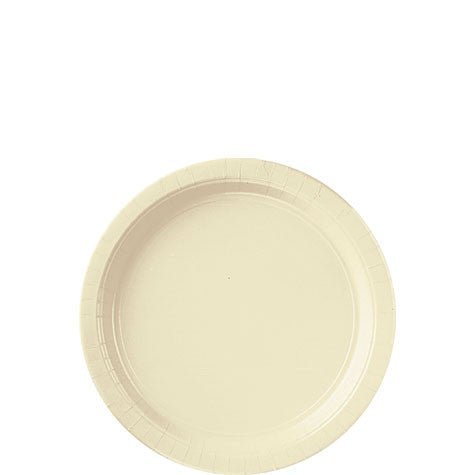 Vanilla Creme Dessert Paper Plates 6.75" | 20ct - Zurchers