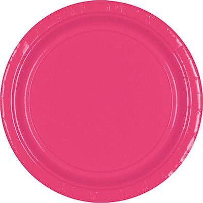 Bright Pink Dinner Paper Plates 10" | 20ct - Zurchers