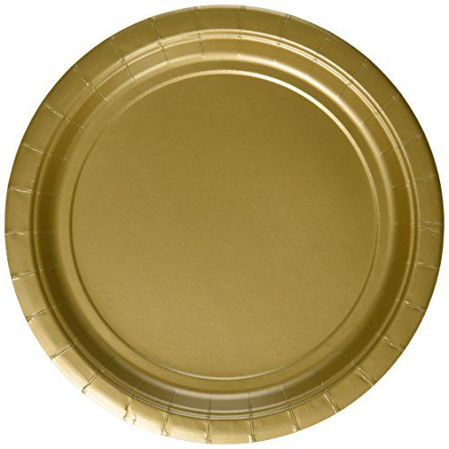 Gold Dinner Paper Plates 10" | 20ct - Zurchers