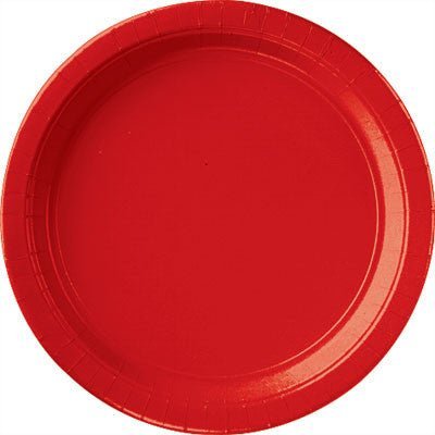 Apple Red 10" Paper Plates | 20ct - Zurchers
