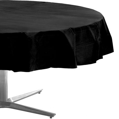 Black Round Table Cover 84" | 1ct - Zurchers