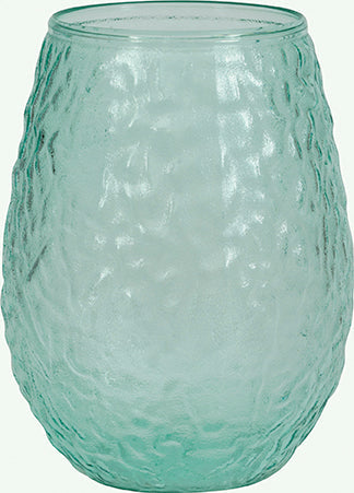 Textured Stemless Teal Plastic Wine Glass 20 oz | 1 ct
