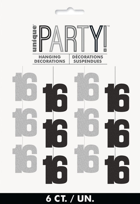 6ct Hanging Decoration 16th Birthday